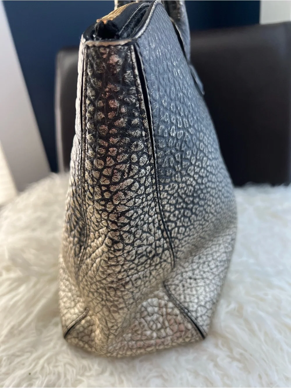Burberry Gradient Metallic Signature Grain Medium Dewsbury Tote